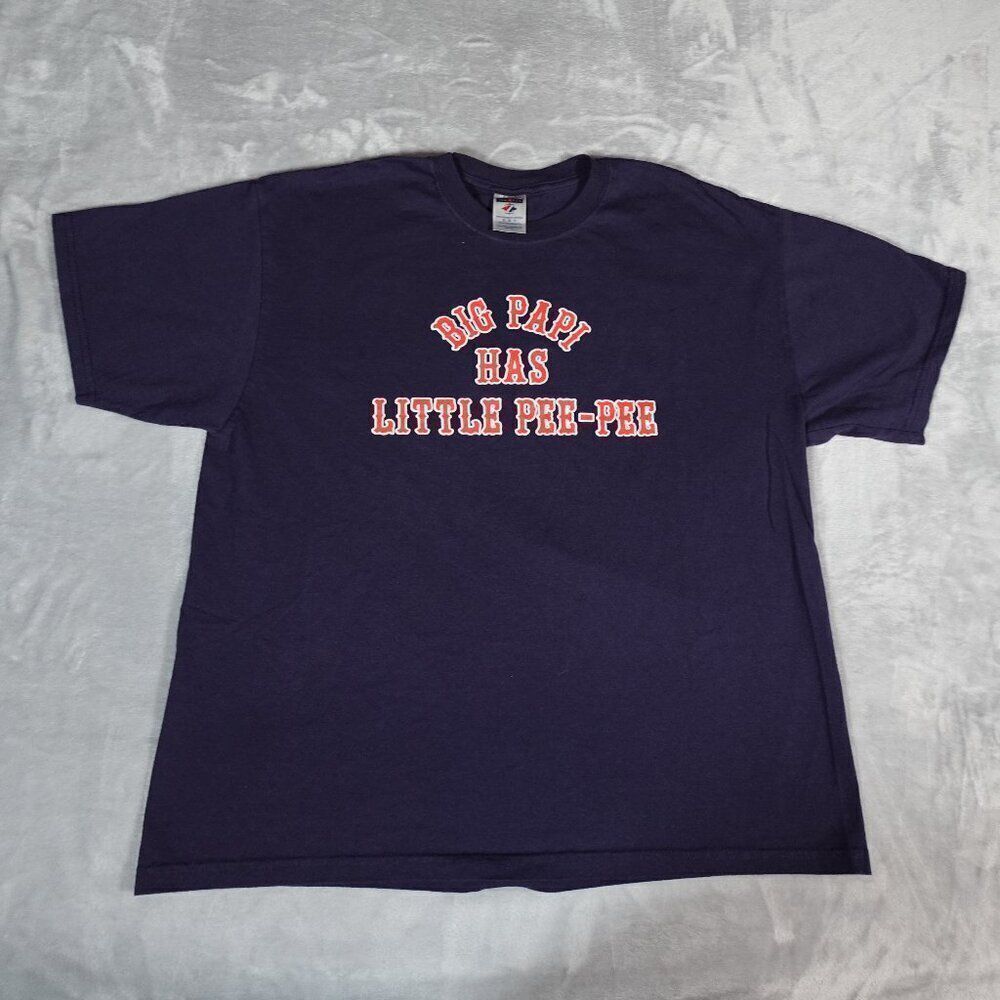 Chicago Cubs David Ortiz Big Papi Humor T Shirt Mens XL Slim Fit Funny Retro
